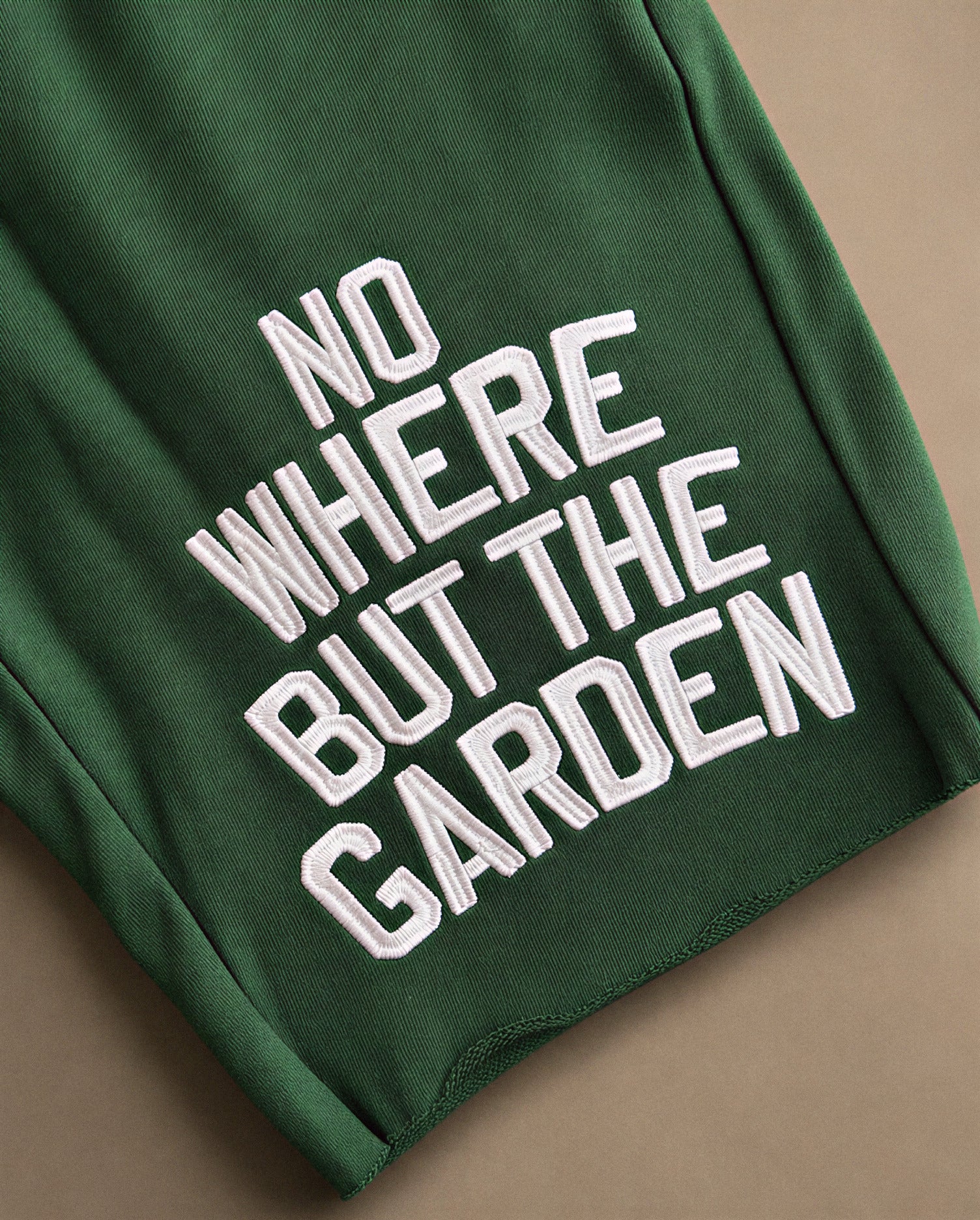 At The Garden French Terry Shorts - Red Letters