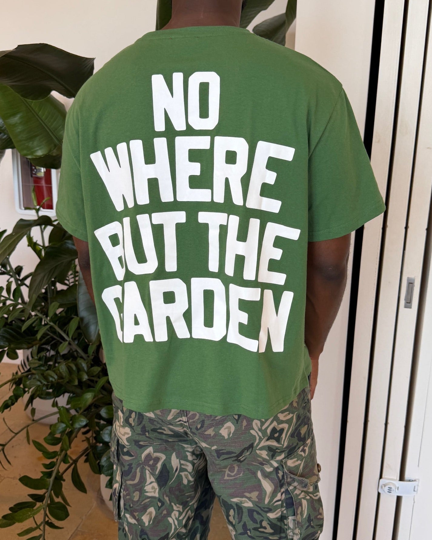 At The Garden Tee - Red Letters