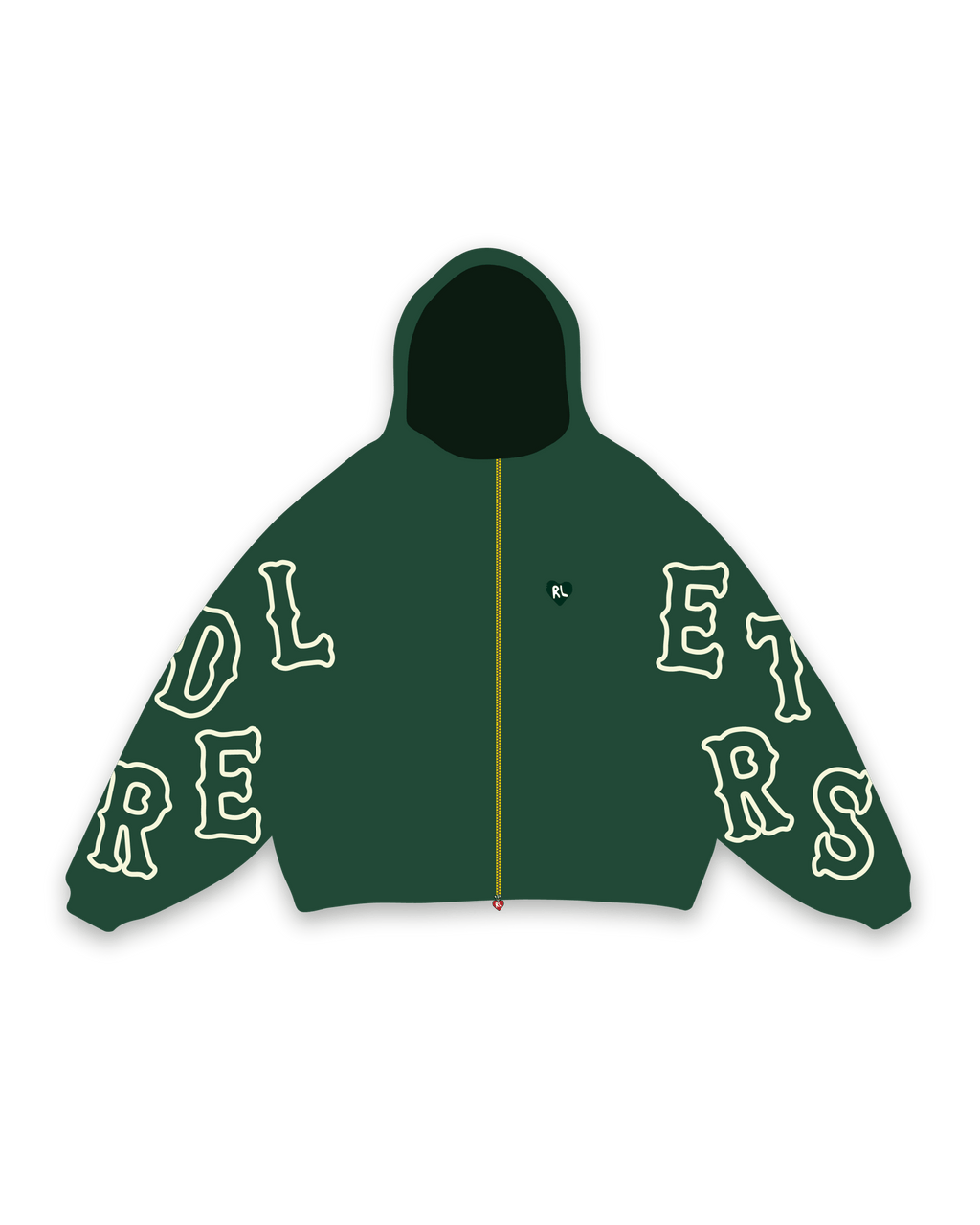 At The Garden V2 Scattered Zip Up by Red Letters
