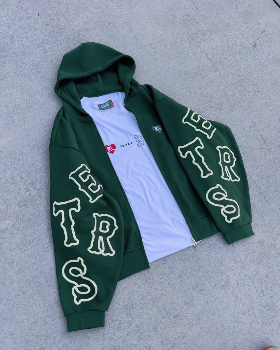 At The Garden V2 Scattered Zip Up by Red Letters