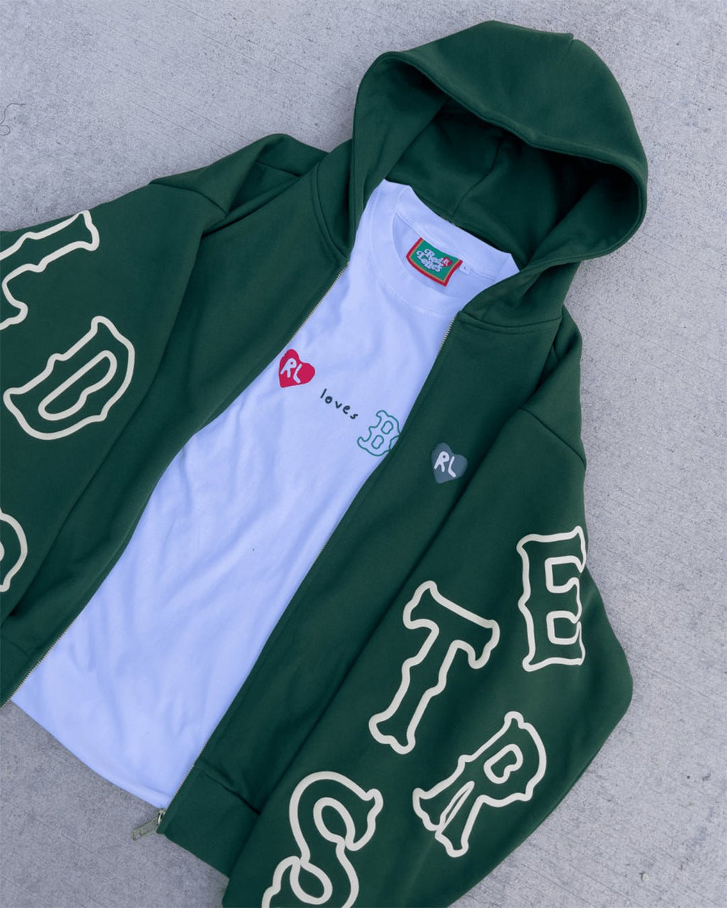 At The Garden V2 Scattered Zip Up by Red Letters