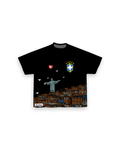 Favelas Tee - Red Letters