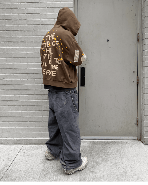 Fill The Space Appliqué Scattered Zip Up by Red Letters