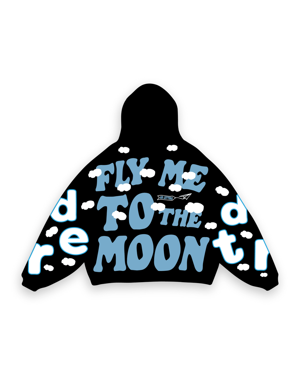 Fly Me The Moon Scattered Zip Up - Black by Red Letters