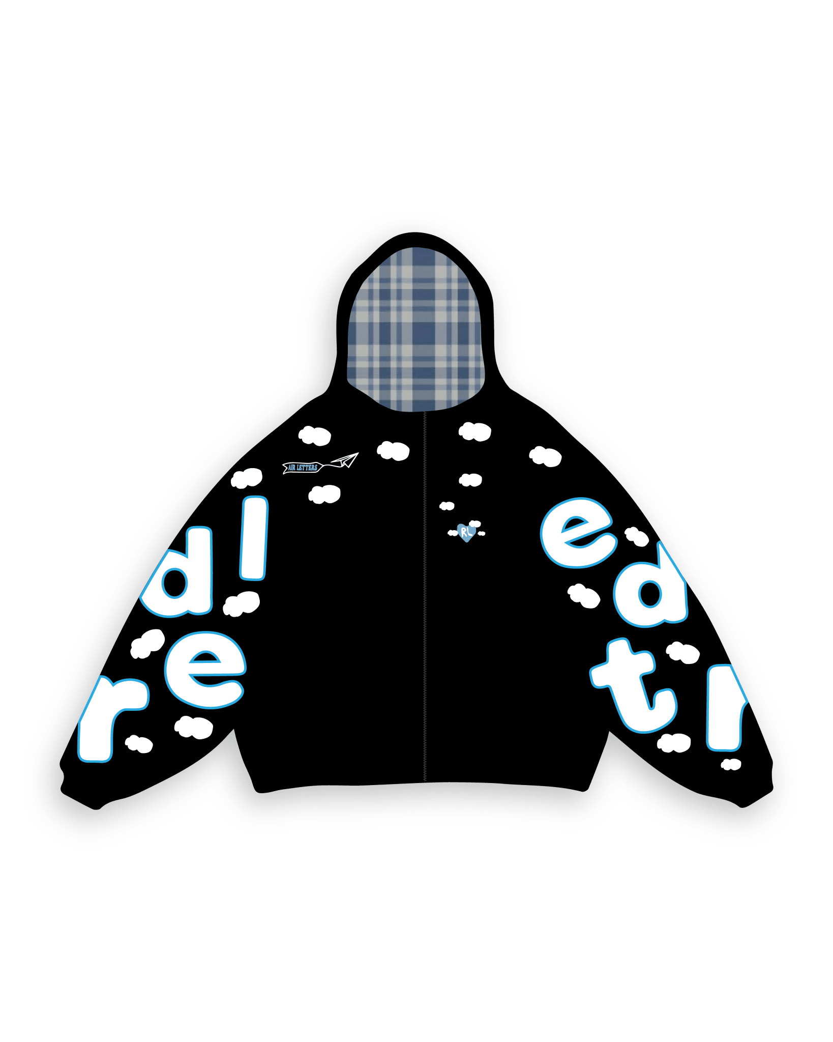 Fly Me The Moon Scattered Zip Up - Black by Red Letters