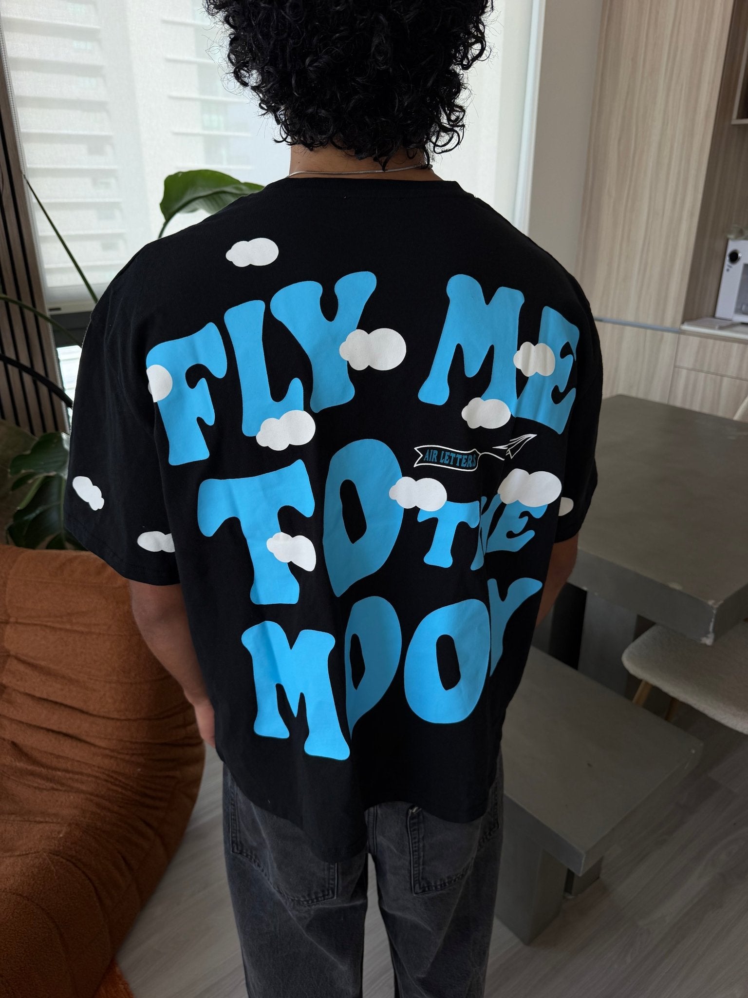 Fly Me To The Moon Tee - Red Letters