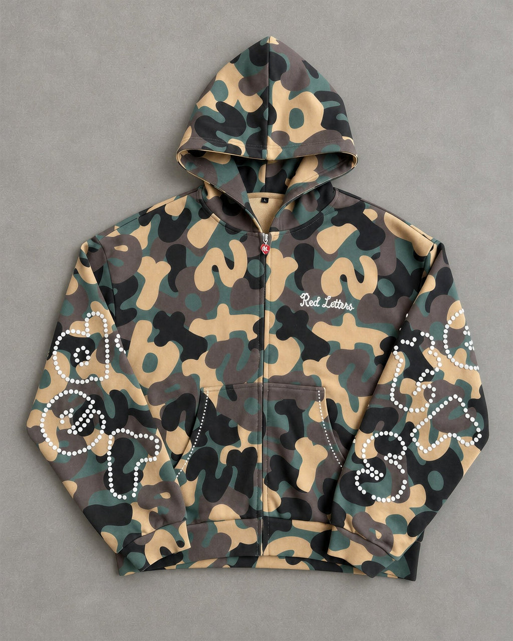 Hidden Gem Scattered Zip Up - Red Letters