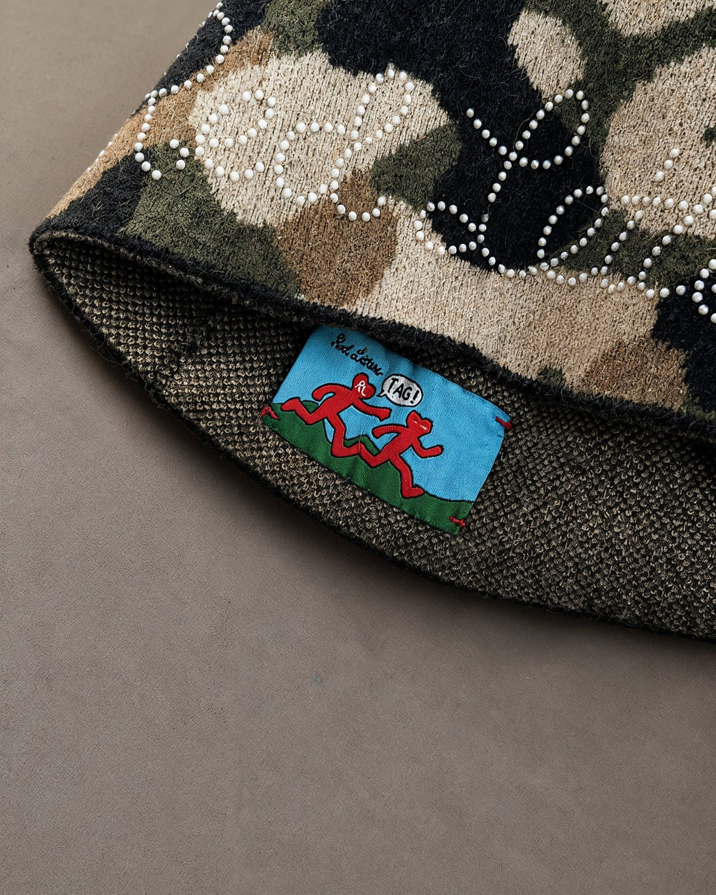 Hidden Gem Skully Beanie - Red Letters