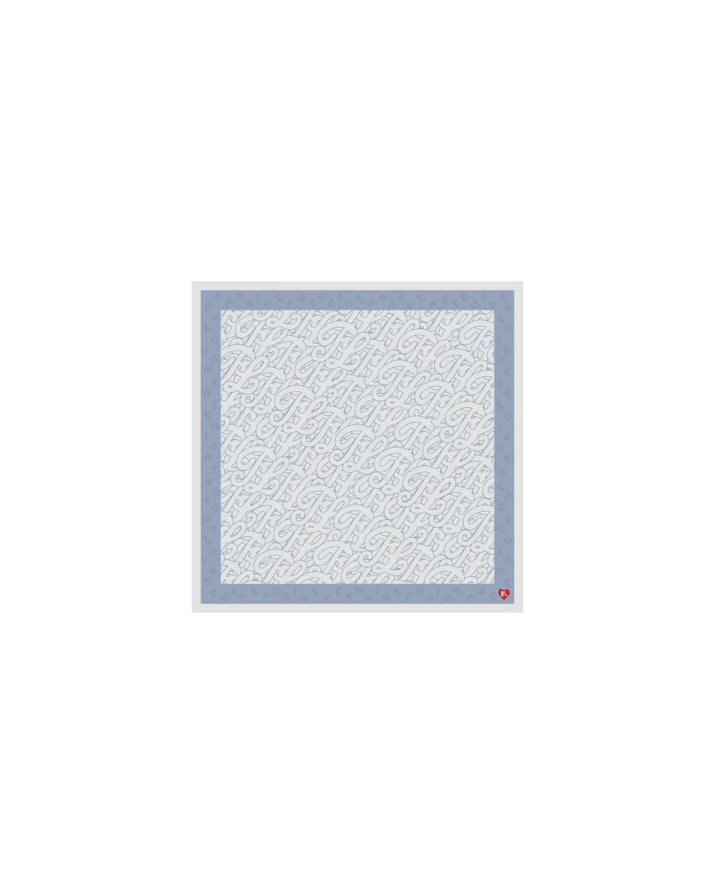 Just Bandanas - Cement - Red Letters
