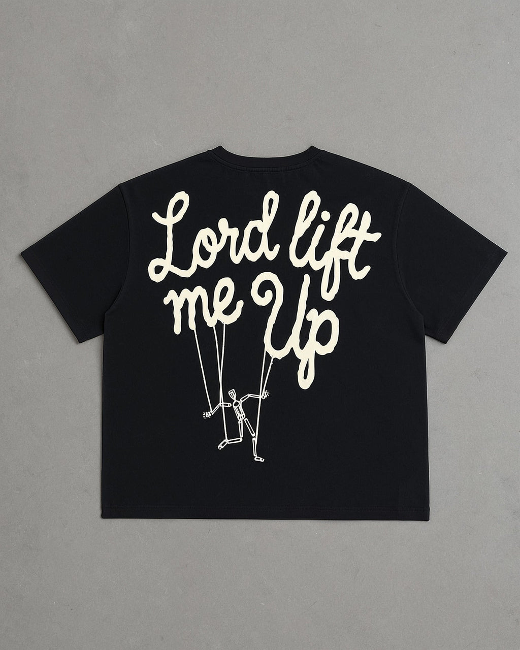 Lord Lift Me Up Rope Tee - Black - Red Letters