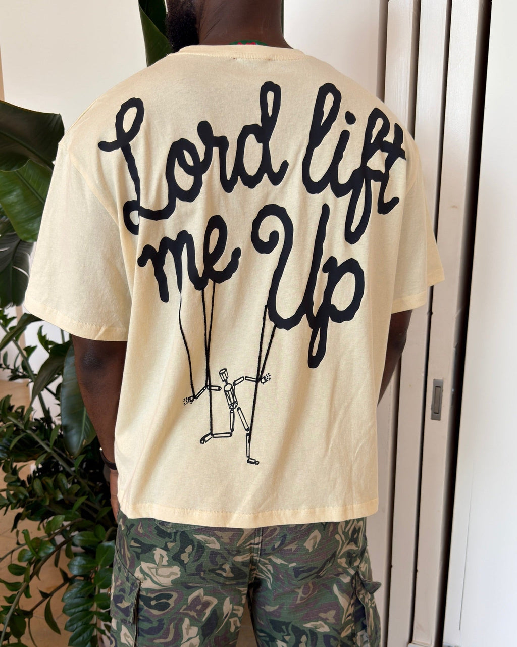Lord Lift Me Up Rope Tee - Off White - Red Letters