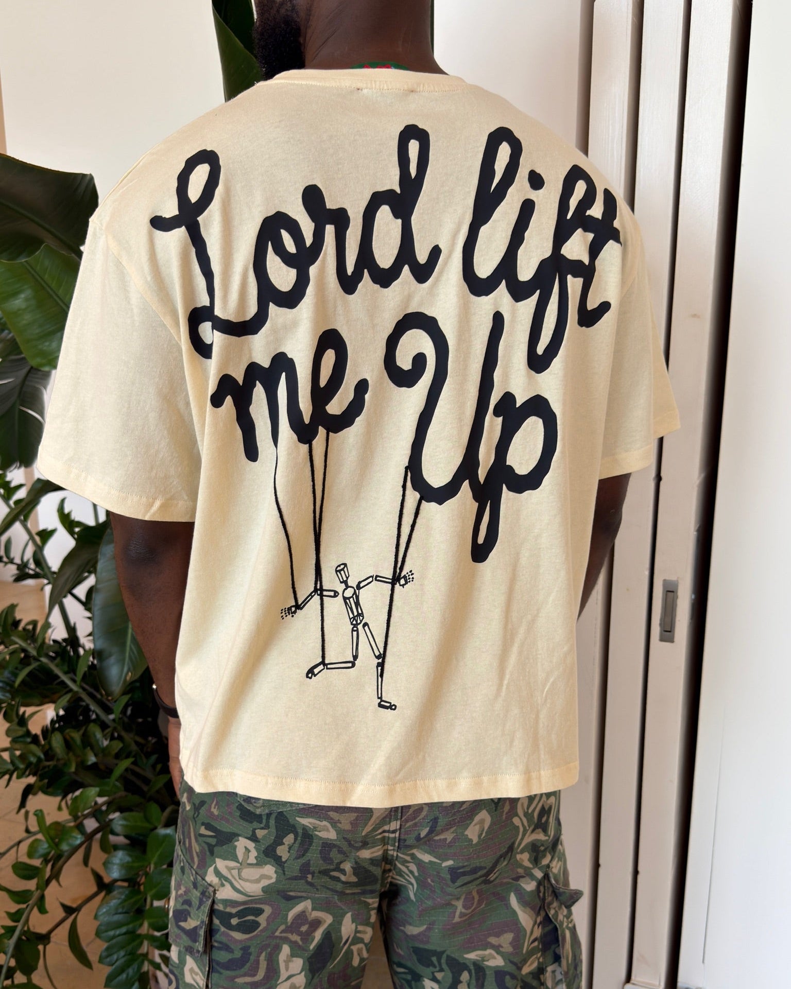 Lord Lift Me Up Rope Tee - Off White - Red Letters