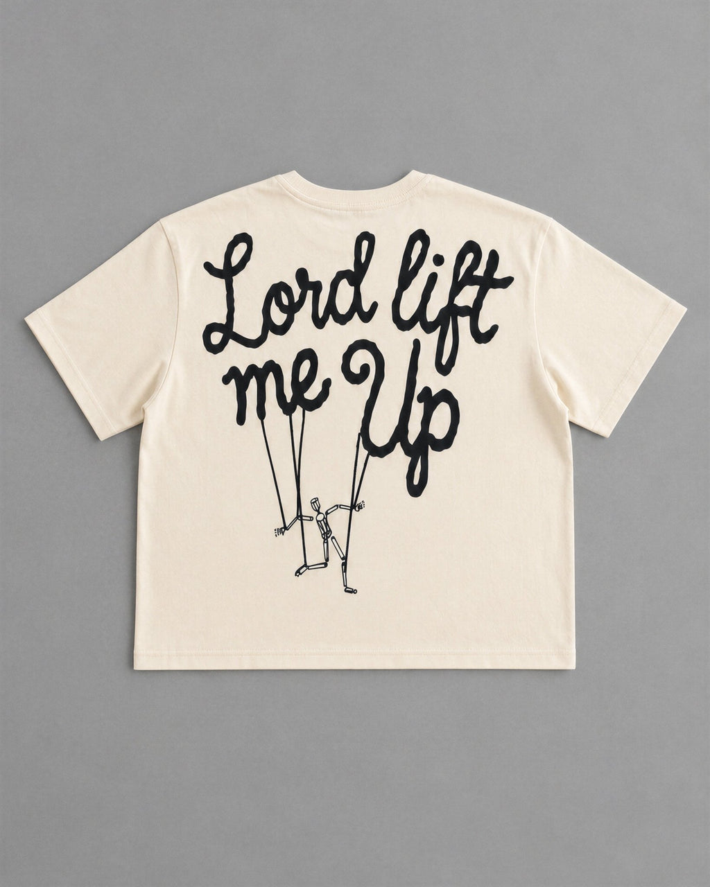 Lord Lift Me Up Rope Tee - Off White - Red Letters