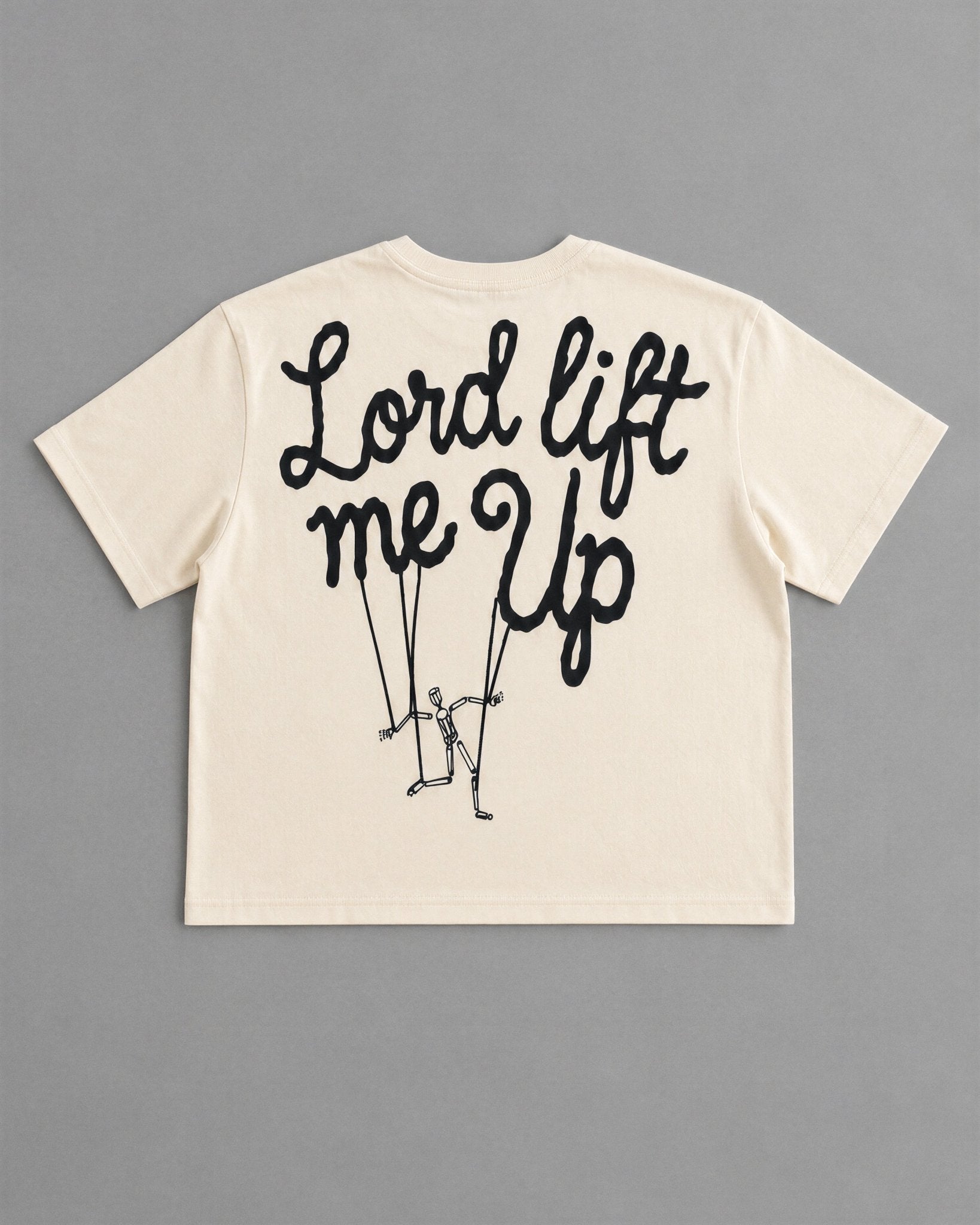 Lord Lift Me Up Rope Tee - Off White - Red Letters