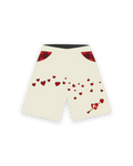 Love Letters French Terry Shorts - Red Letters