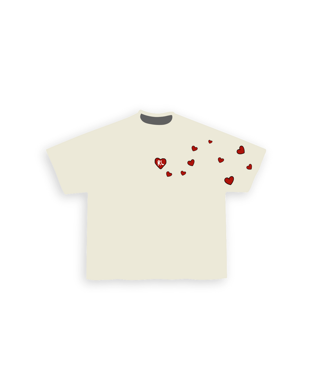 Love Letters Tee - Red Letters