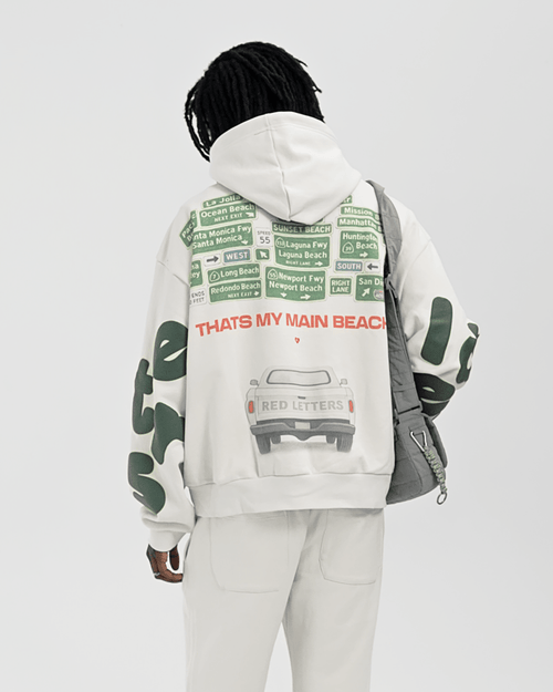Main Beach Scattered Hoodie by Red Letters