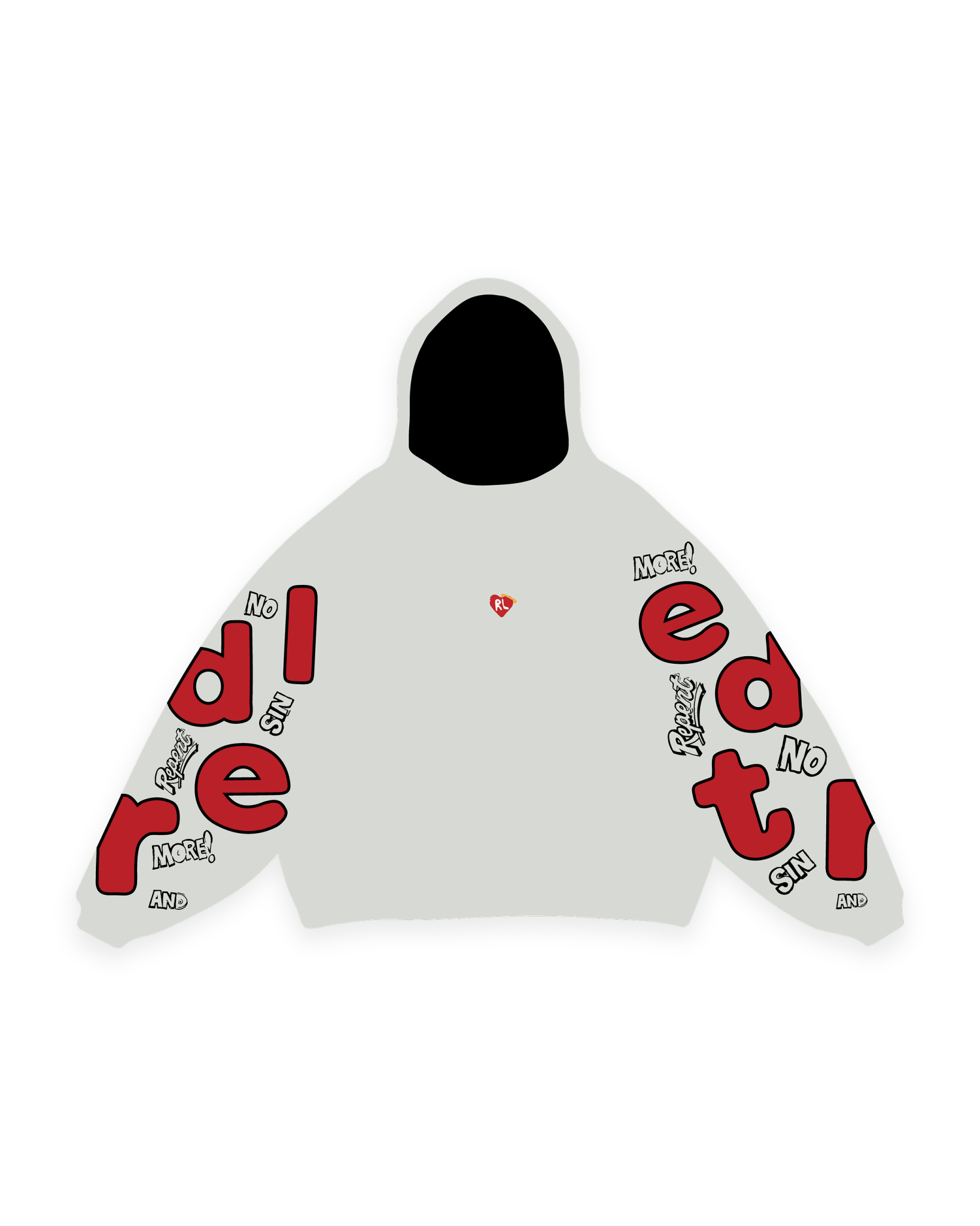 No More Sin Scattered Hoodie by Red Letters