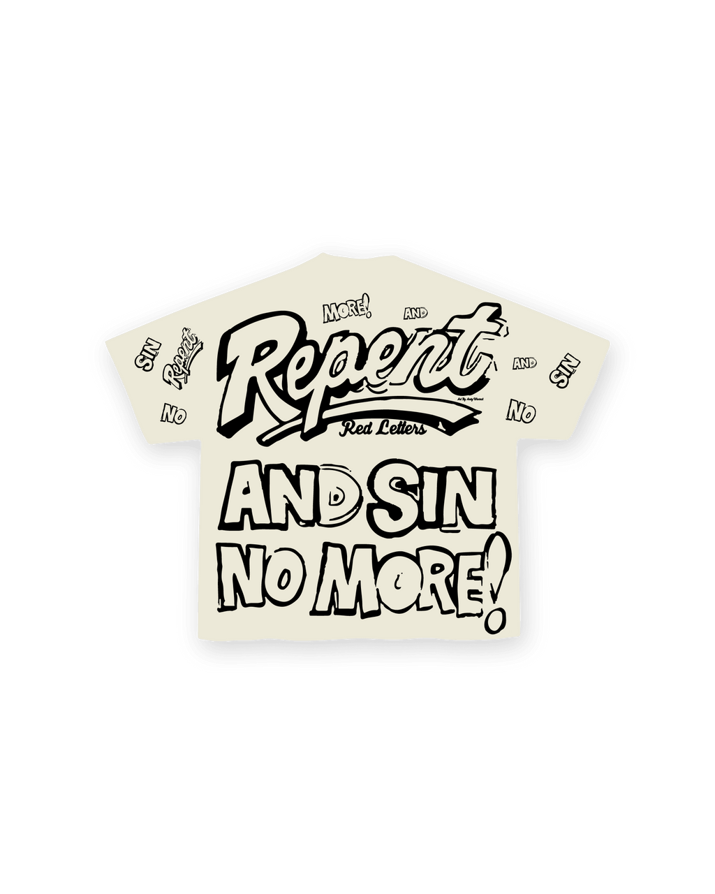 No More Sin Tee - Red Letters