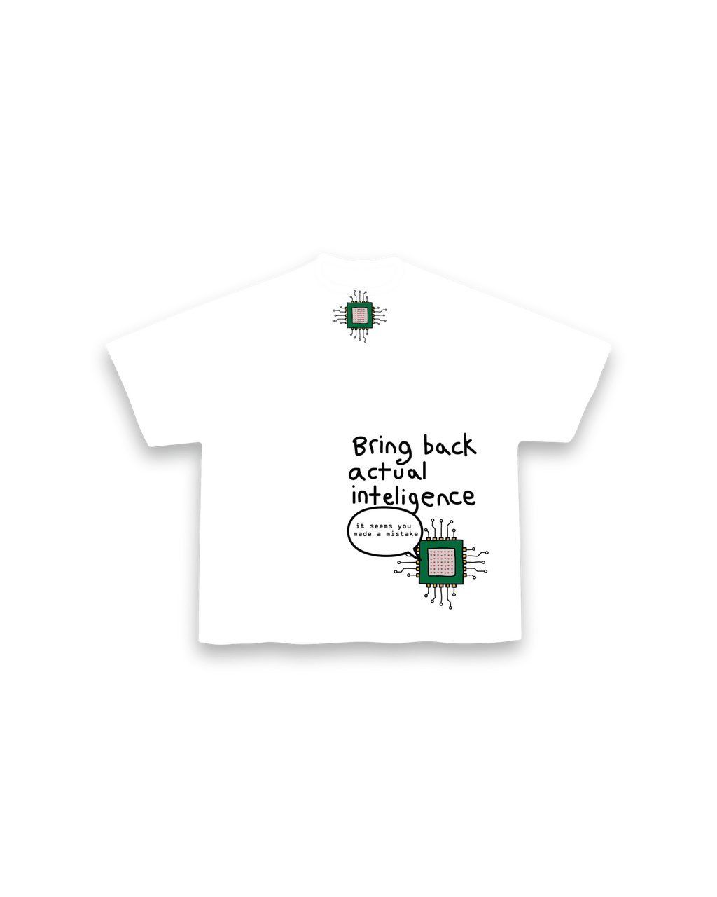 Not AI Tee - Red Letters