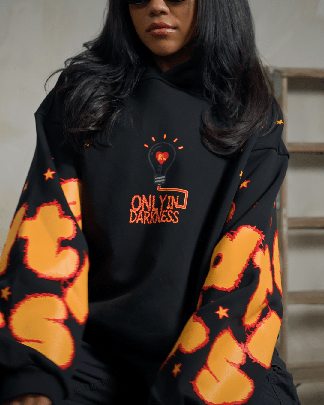 Only In Darkness Scattered Hoodie by Red Letters