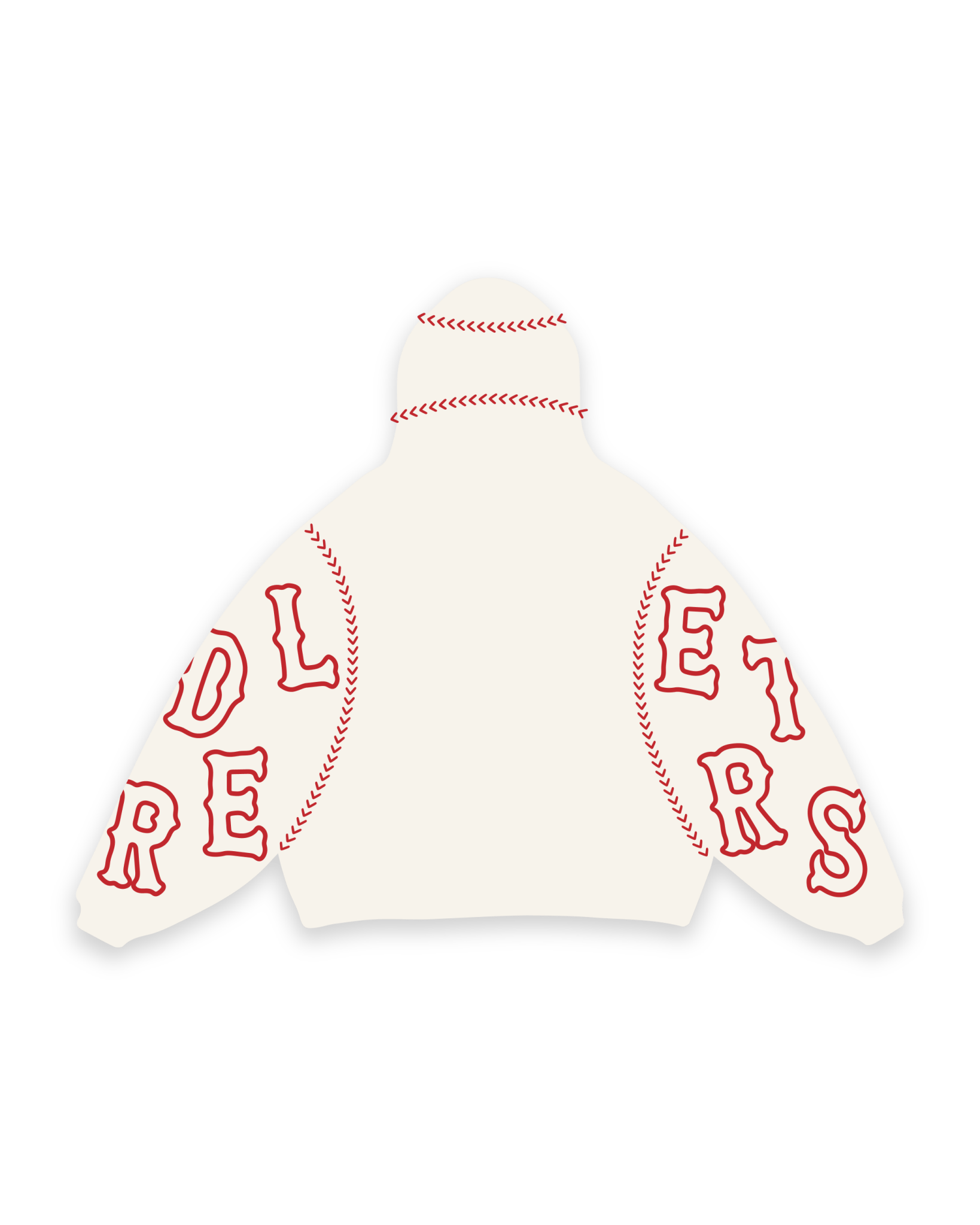 Red Stitches Scattered Hoodie by Red Letters