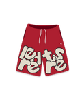 Scattered Sweat Shorts - Red by Red Letters