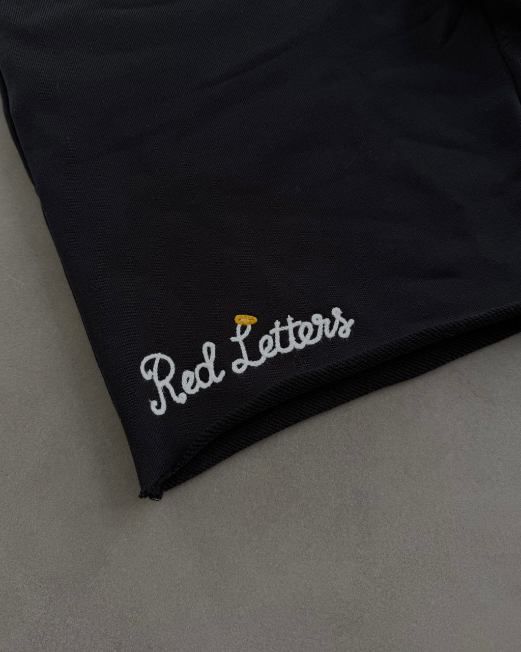 Trust God French Terry Shorts - Black - Red Letters