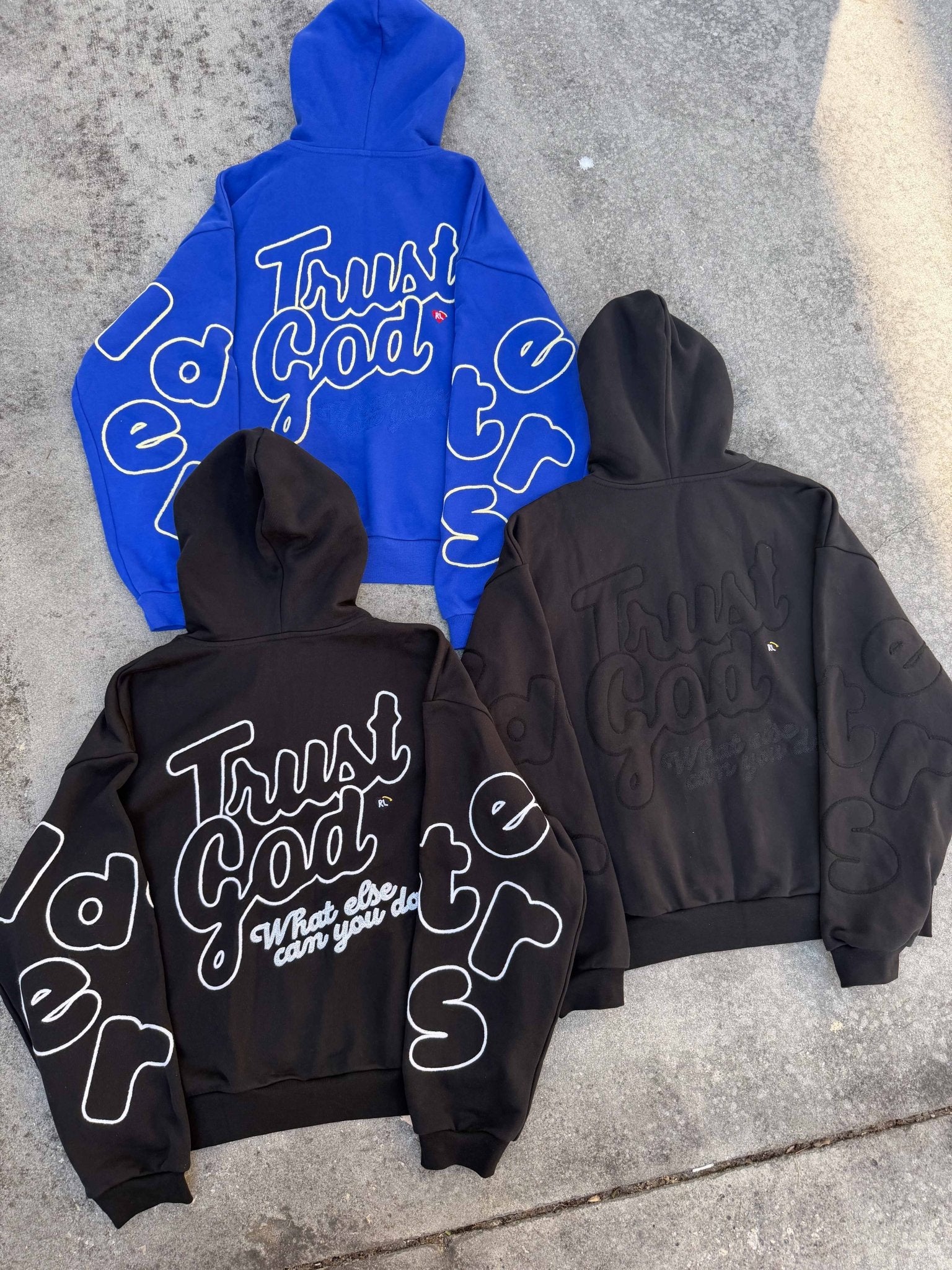 Trust God Scattered Stitch Zip Up by Red Letters