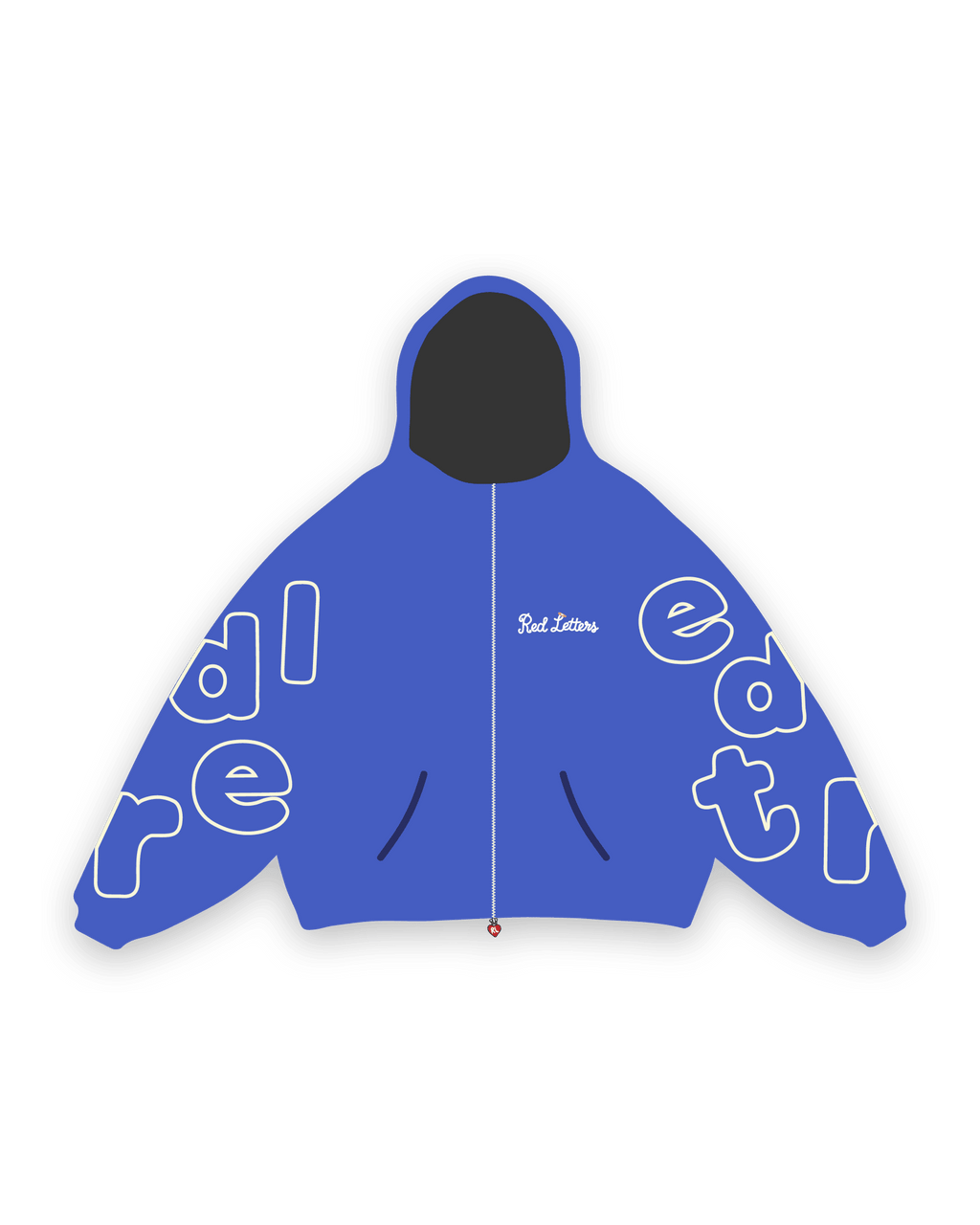 Trust God Scattered Stitch Zip Up - Royal by Red Letters