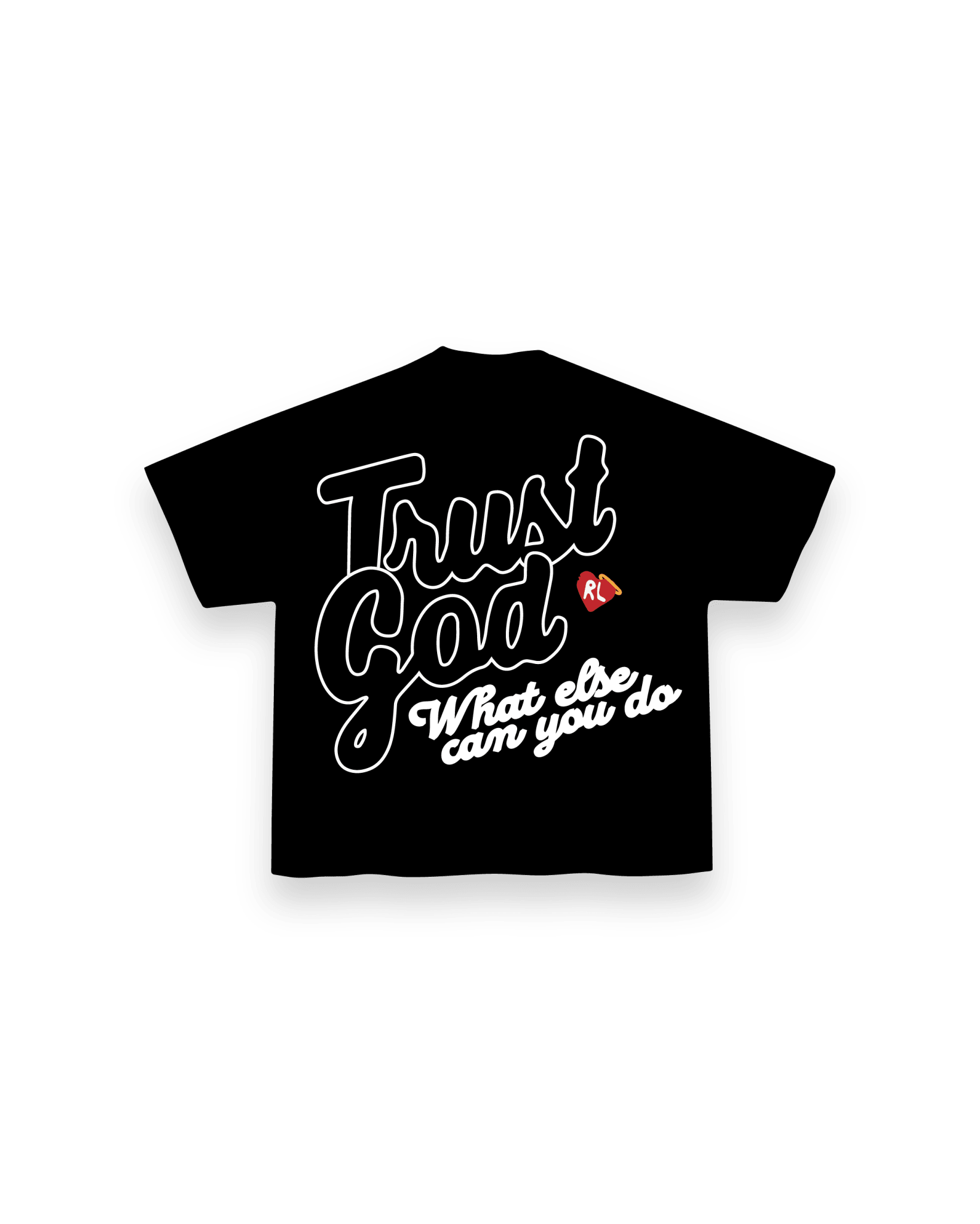 Trust God Tee - Black - Red Letters