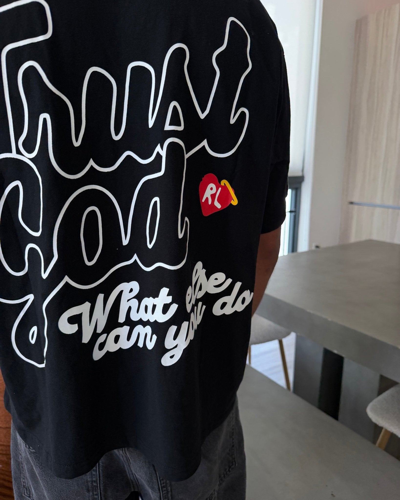 Trust God Tee - Black - Red Letters